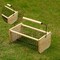 Gardenised Vintage Harvest Basket Pine Wood & Metal Mesh Wire Design Wooden Frame with Straight Handle for Fruits Vegetables Kitchen Organization Decorative Storage Home Décor & Garden Display